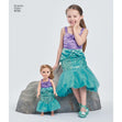 Simplicity Pattern 8725 Child's and 18" Doll Costumes