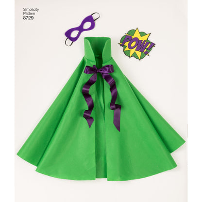 Simplicity Pattern 8729 Child's Cape Costumes