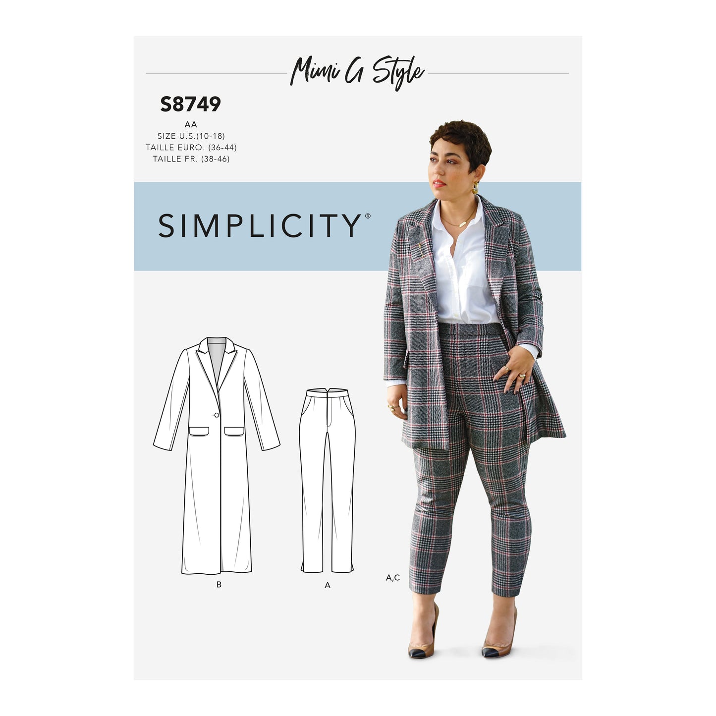 Simplicity Pattern 8749 Misses'/Women's Mimi G Style Coat and Pants