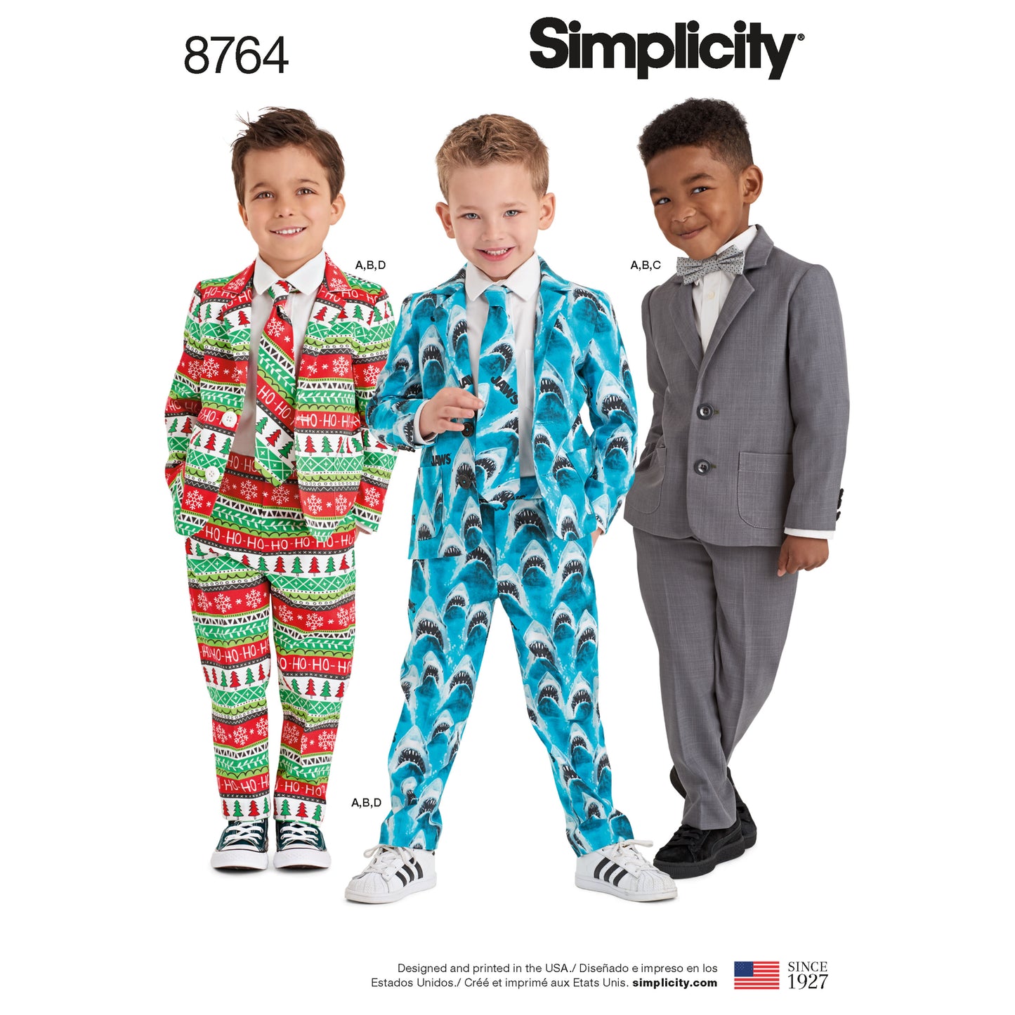 Simplicity Pattern 8764 Boys' Suit and Ties