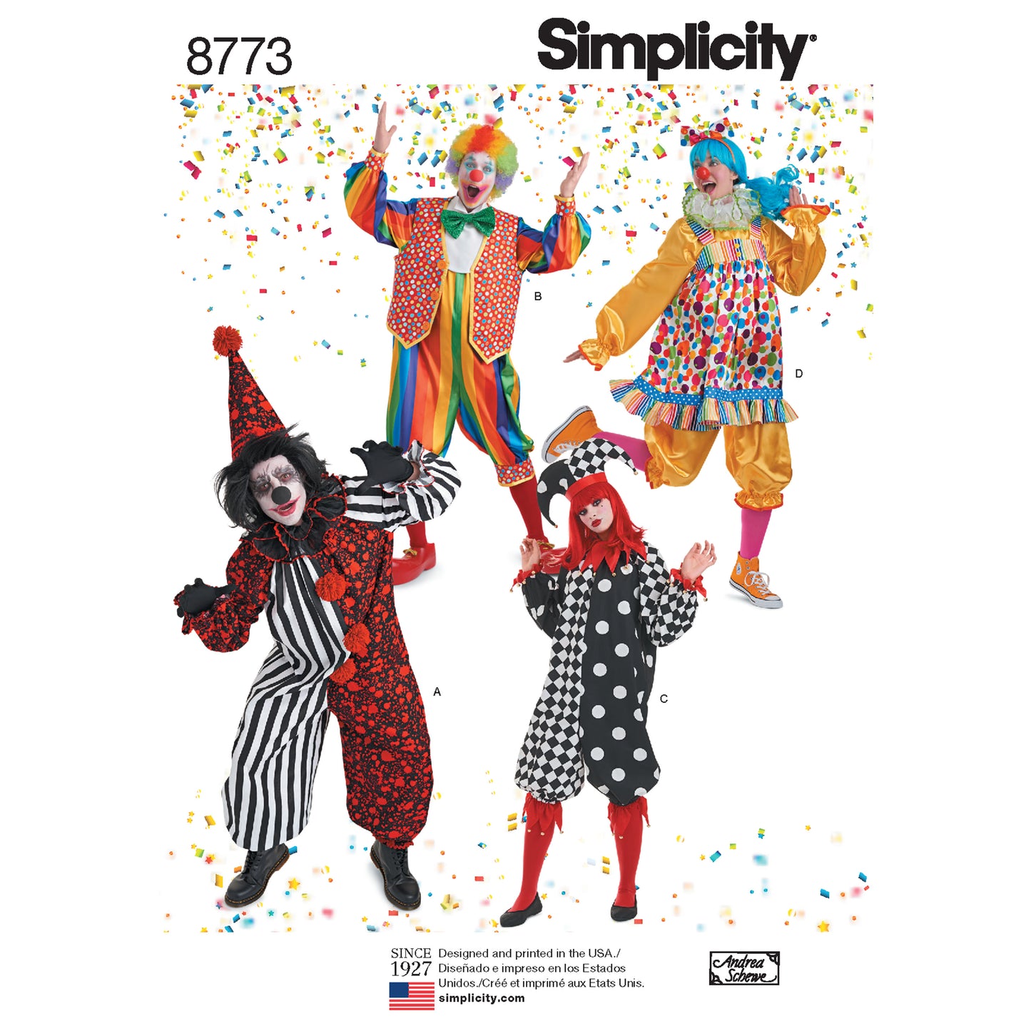 Simplicity Pattern 8773 Women's, Men's and Teens' Costumes