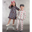 Simplicity Pattern 8806 Child Dress, Top, Pants, Eye Mask and Slippers