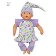 Simplicity Pattern 8820 15" Baby Doll Clothes