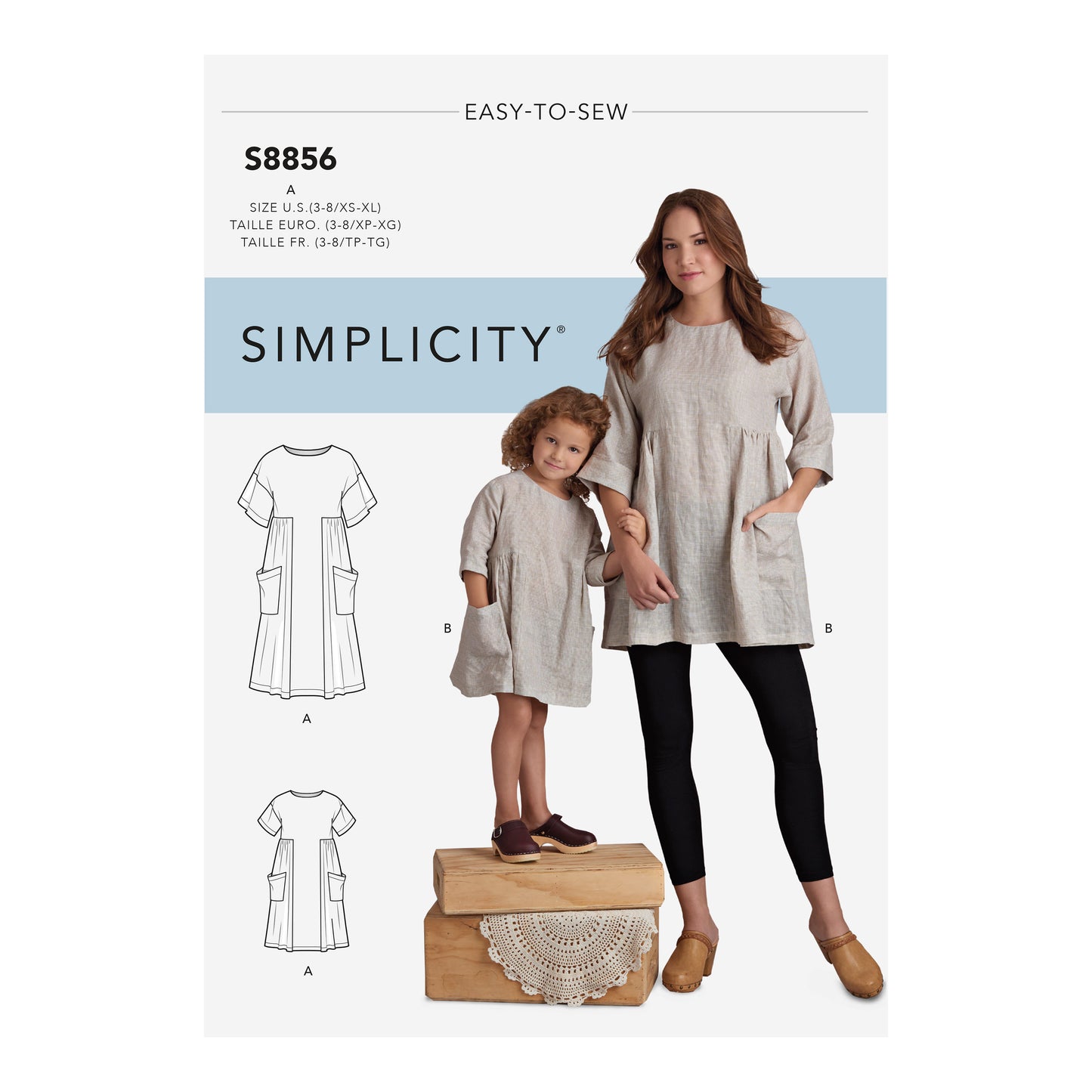 Simplicity Pattern 8856 Children's and Misses' Dress and Tunic