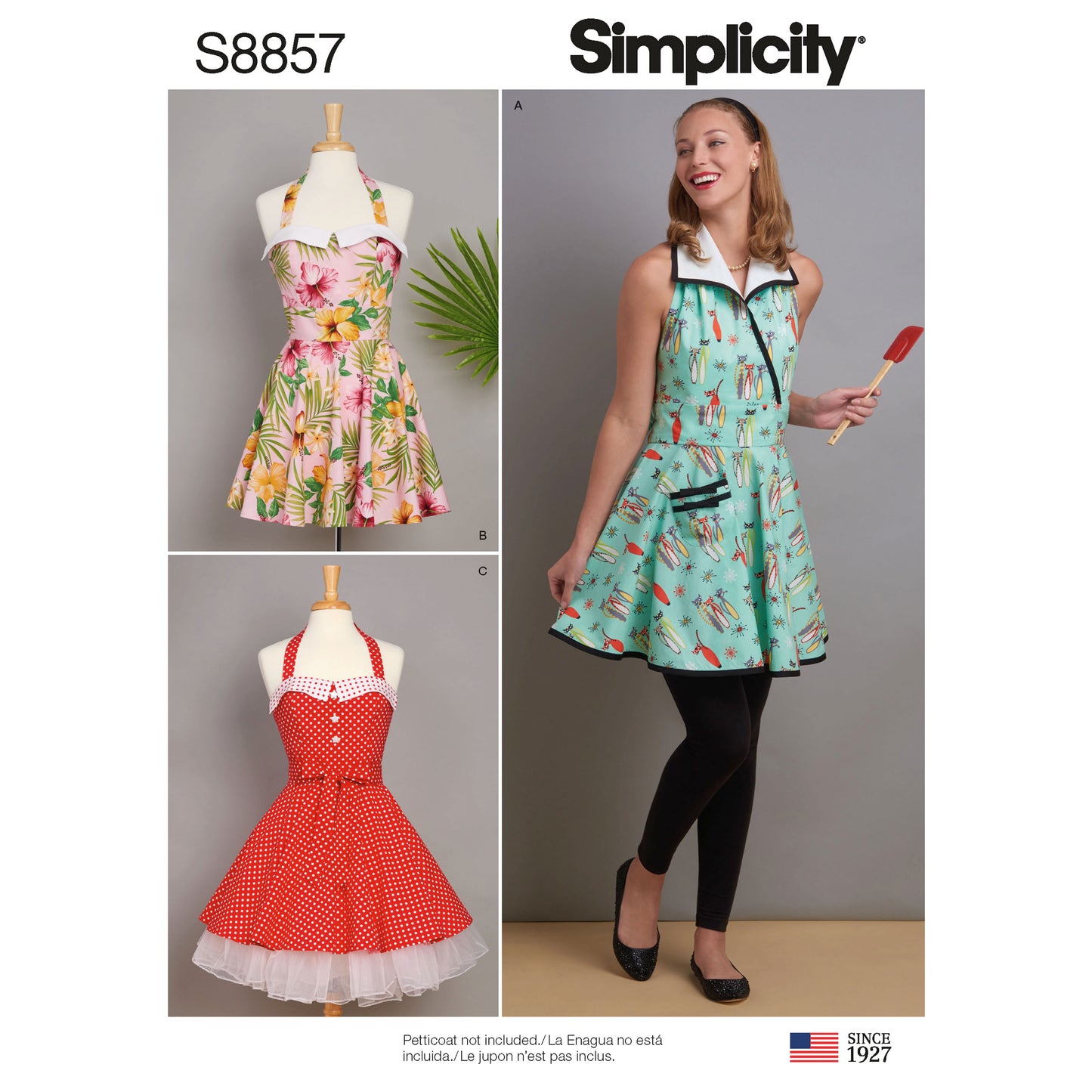 Simplicity Pattern 8857 Misses' Aprons