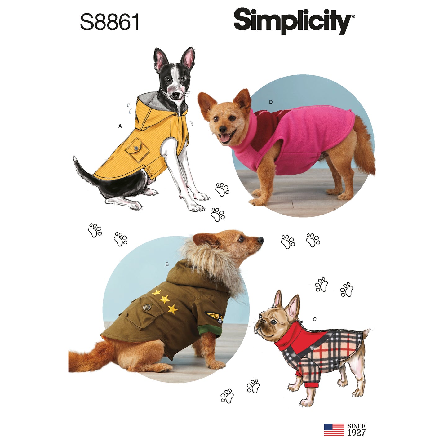 Simplicity Pattern 8861 Dog Coats