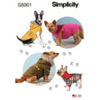 Simplicity Pattern 8861 Dog Coats