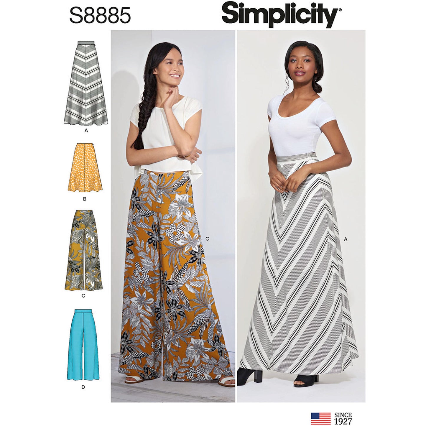 Simplicity Pattern 8885 Misses' Skirt and Pants