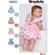 Simplicity Pattern 8893 Babies' Pinafores