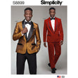 Simplicity Pattern 8899 Men's Tuxedo Jackets, Pants and Bow Tie