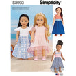 Simplicity Pattern 8903 18" Doll Clothes