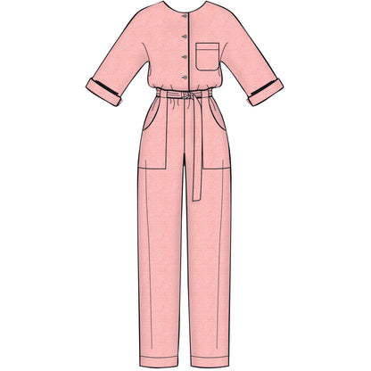 Simplicity Pattern 8907 Misses' Jumpsuit, Romper, Dresses & Belt