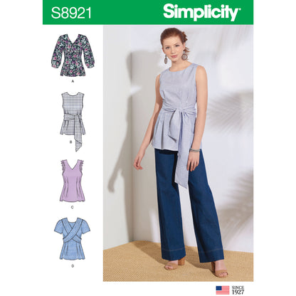 Simplicity Pattern 8921 Misses' Tops