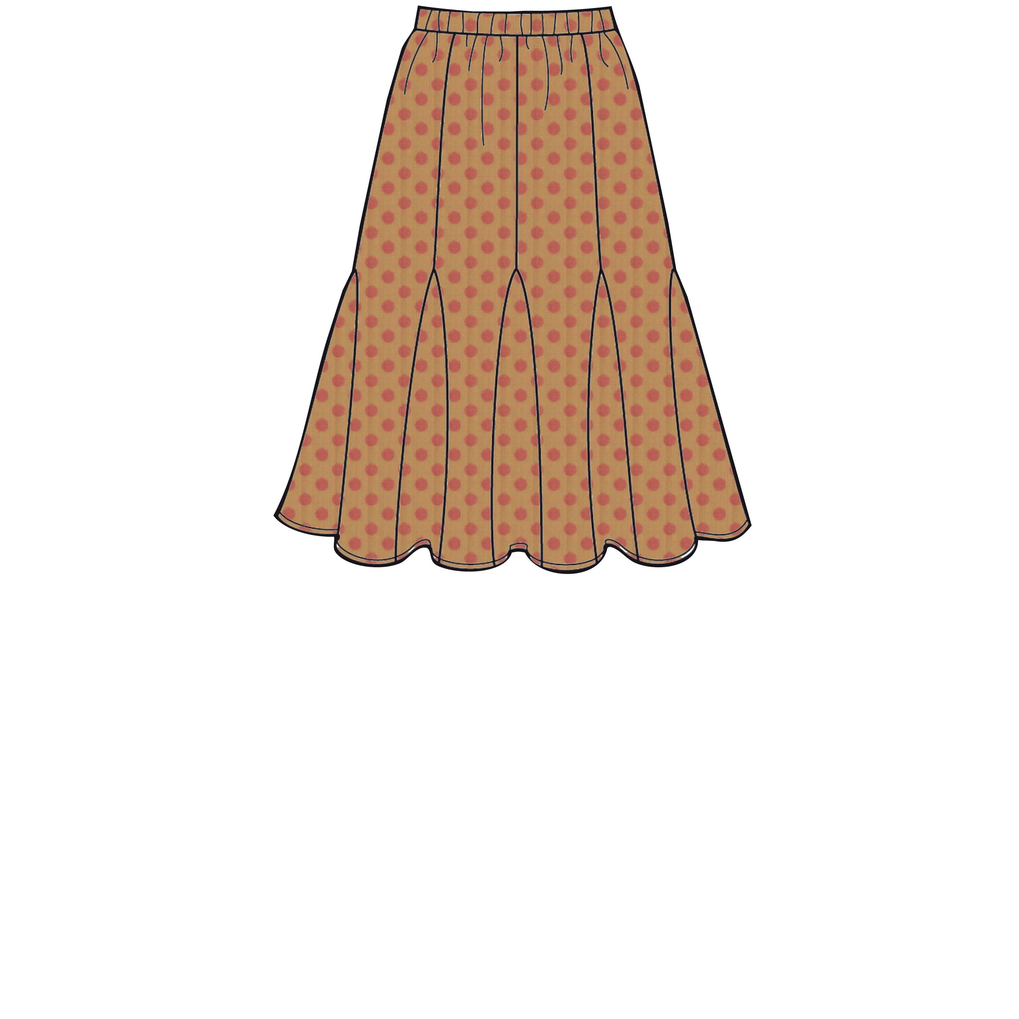 Knit godet skirt Woman, Black | TWINSET Milano