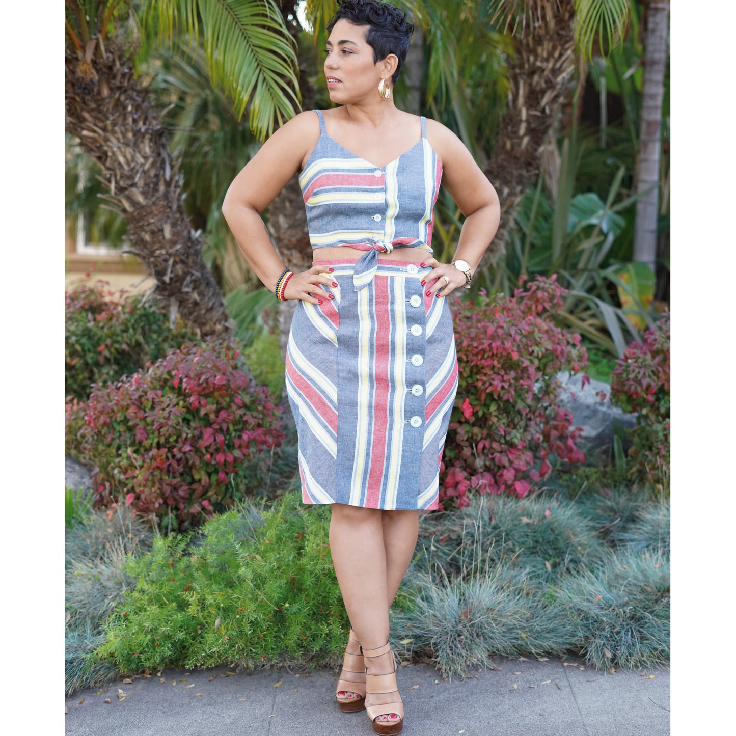 Simplicity Pattern 8927 Misses' Tie Front Tops and Skirts by Mimi G Style