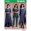 Simplicity Pattern 8960 Misses' Dress Or Tunic, Skirt and Pant