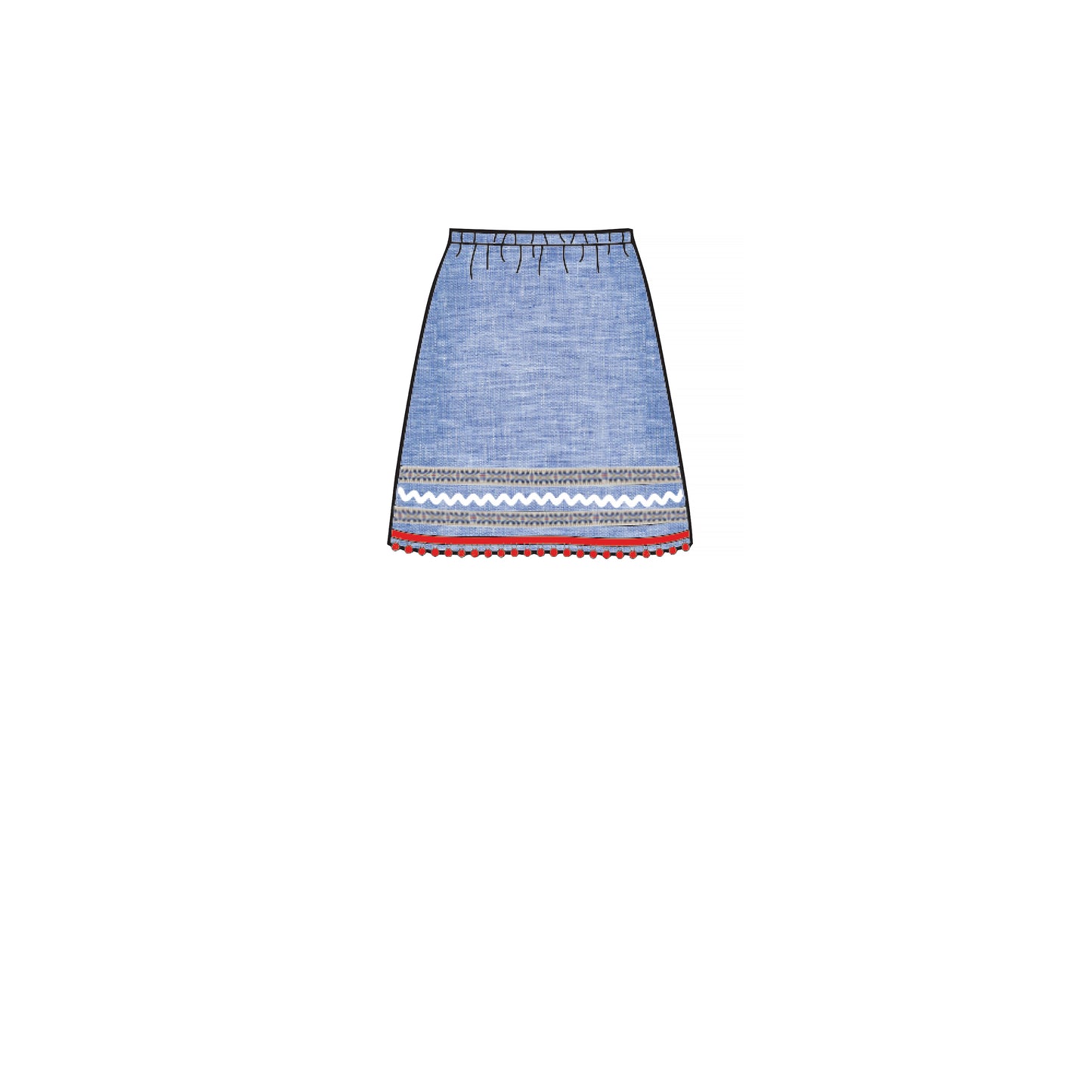 Simplicity Pattern 8961 Children's, Girls', and Dolls' Skirts