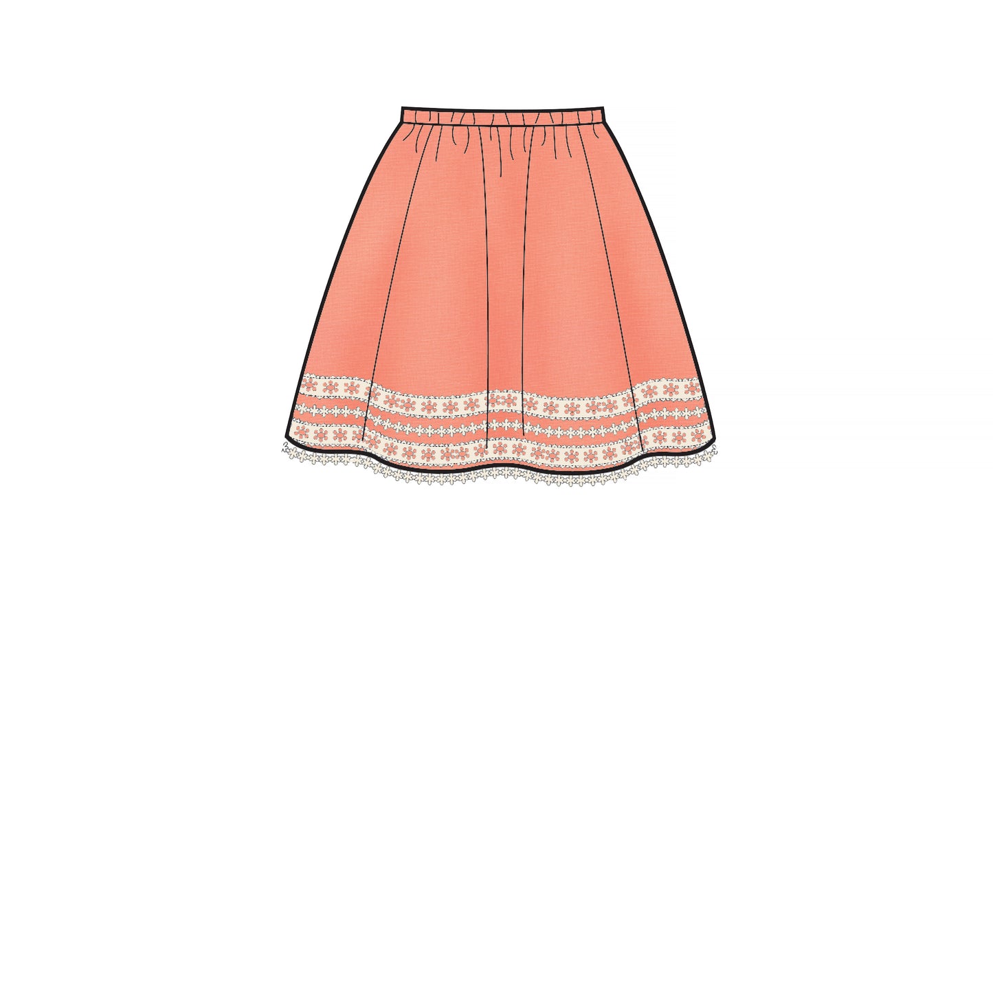 Simplicity Pattern 8961 Children's, Girls', and Dolls' Skirts