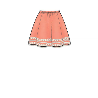 Simplicity Pattern 8961 Children's, Girls', and Dolls' Skirts