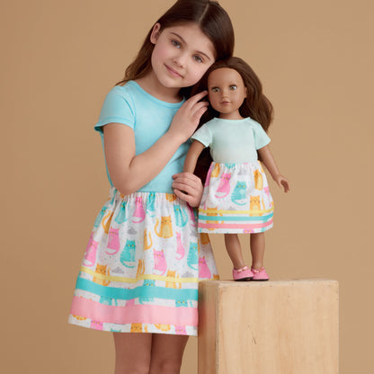 Simplicity Pattern 8961 Children's, Girls', and Dolls' Skirts
