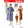 Simplicity Pattern 8980 Misses' Vintage Dresses and Lined Coats