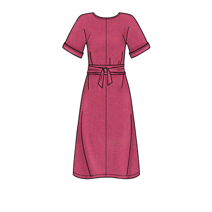 Simplicity Pattern 8981 Misses' Front Tie Dresses