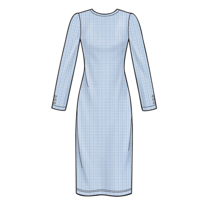 Simplicity Pattern 8982 Misses' Knit Two Piece Sweater Dress, Tops, Skirts