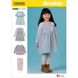 Simplicity Pattern 8998 Children's Easy-To-Sew Sportswear Dress, Top, Pants