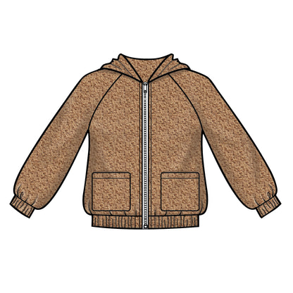 Simplicity Pattern 8999 Children's and Girls' Knit Hooded Jacket