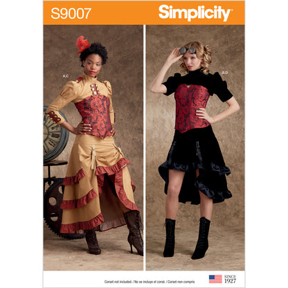 Simplicity Pattern 9007 Misses' Steampunk Costumes