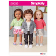 Simplicity Pattern 9032 18" Unisex Doll Clothes