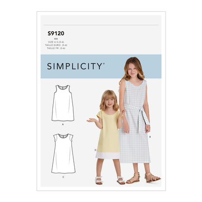 Simplicity Pattern 9120 Children's Dresses