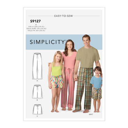 Simplicity Pattern 9127 Unisex sleepwear