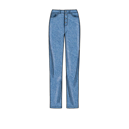 Simplicity Pattern 9266 Misses' & Women's Vintage Jeans With Front Buttons Or Zipper
