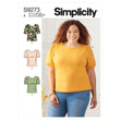 Simplicity Pattern 9273 Misses' Knit Tops With coop Neck & Sleeve Variations