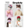 Simplicity Pattern 9305 Children's Headbands, Hat & Face Coverings