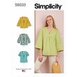 Simplicity Pattern 9333 Misses' Top with Sleeve Variations