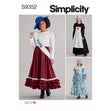 Simplicity SS9352 Girl Costume & Face Cover