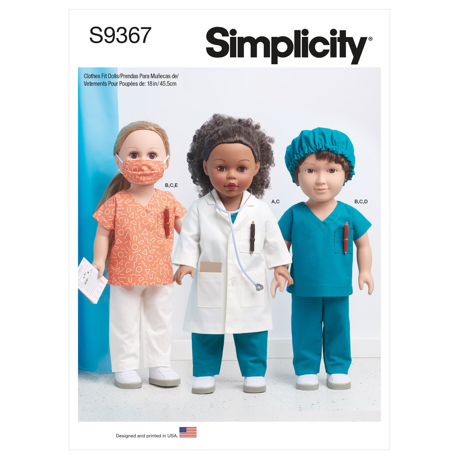 Simplicity SS9367 18" Doll Clothes