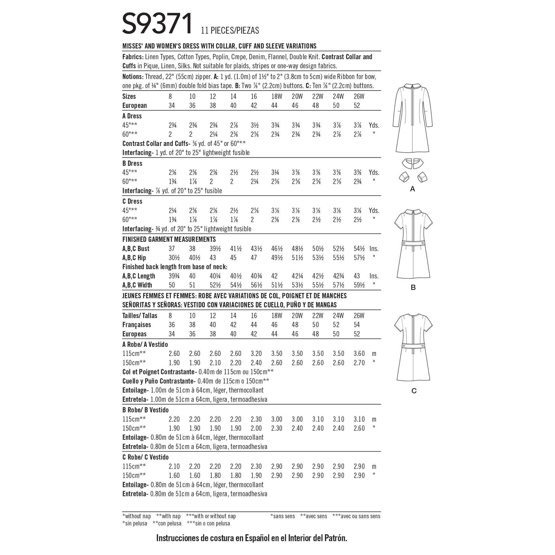 Simplicity SS9371 Misses & Women's Dress