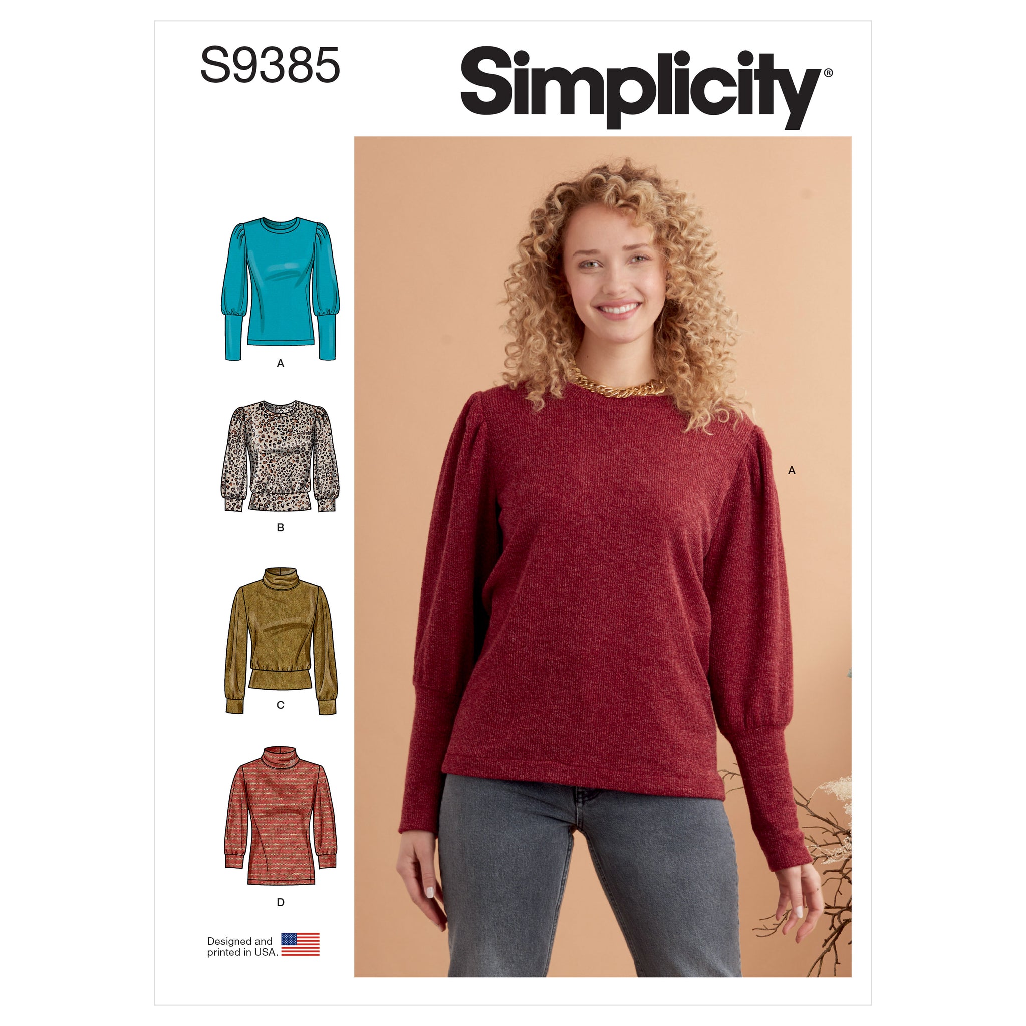 Simplicity Pattern 9385 Misses' Knit Tops – Lincraft