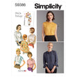 Simplicity SS9386 Miss Set Of Blouse