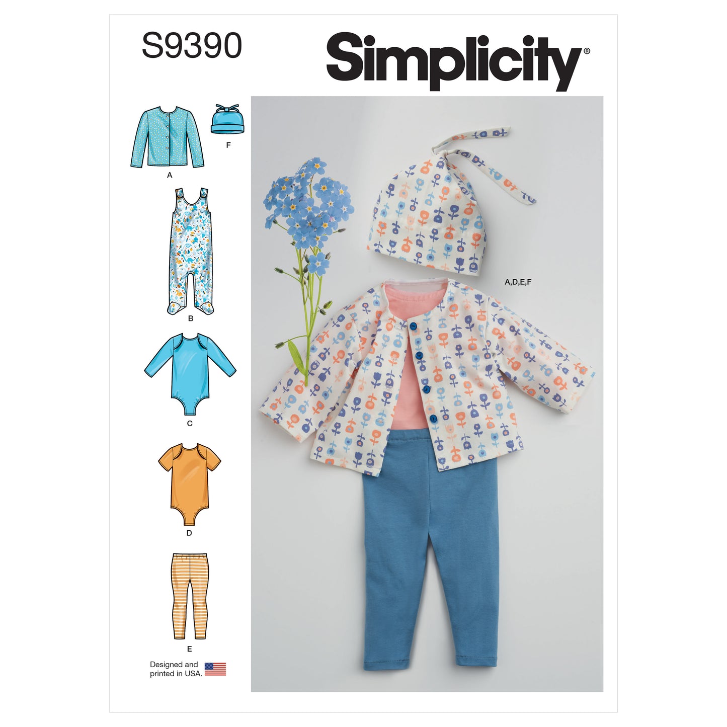 Simplicity Pattern 9390 Babies Knit Layete