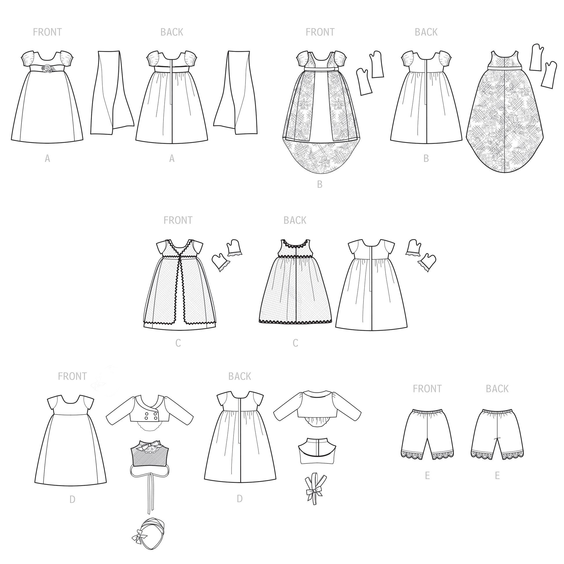 Simplicity Pattern S9438 18" Doll Clothes