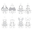 Simplicity Pattern S9441 13" Plushies