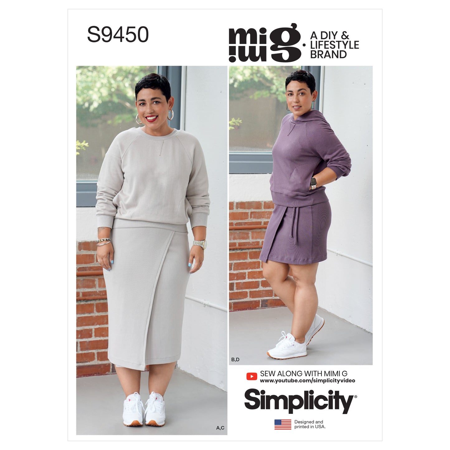 Simplicity Pattern S9450 Misses' Knit Tops & Skirts