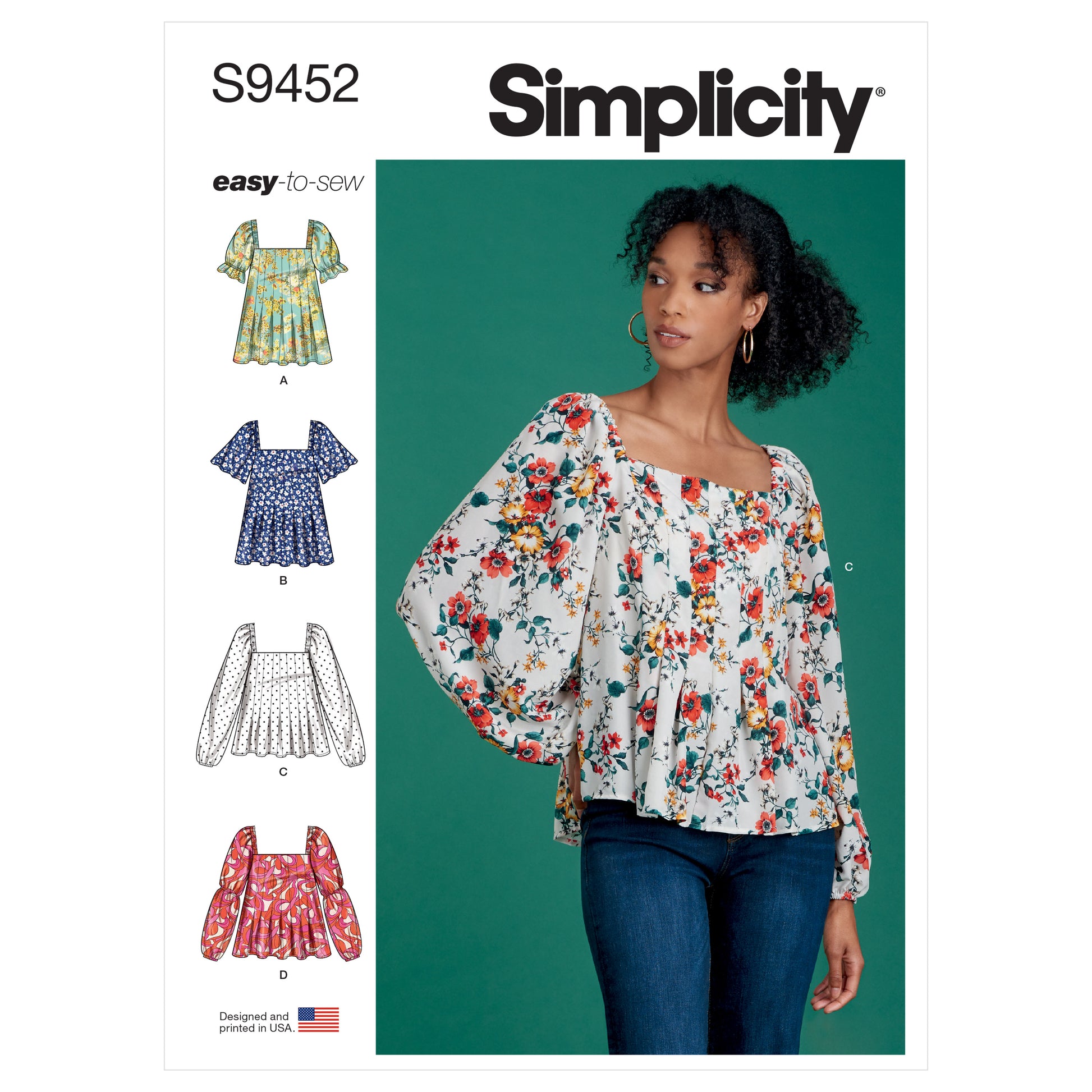 Simplicity Pattern S9452 Misses' Tops