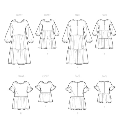 Simplicity Pattern S9454 Children's & Misses' Dress & Top