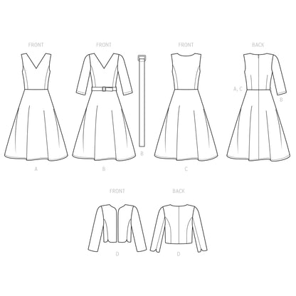 Simplicity Pattern S9473 Misses' Dresses and Jacket