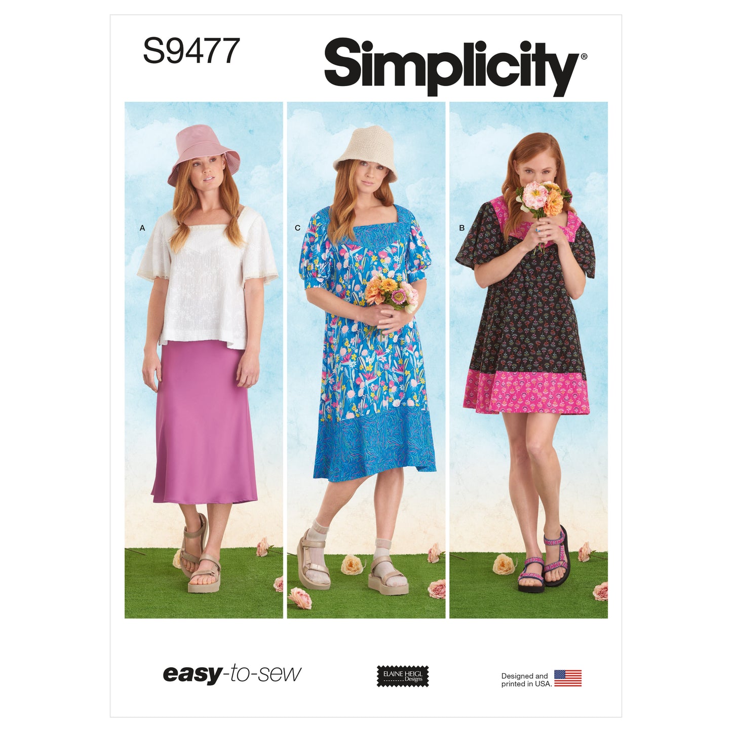 Simplicity Pattern S9477 Misses' Top and Dresses